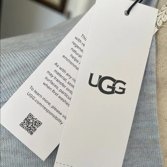 UGG W Monrose Soft & Cozy Blue/Gray Luxurious Bathrobe